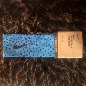 NIKE Awesome Blue Leopard Fury Headband - Dri-FIT!